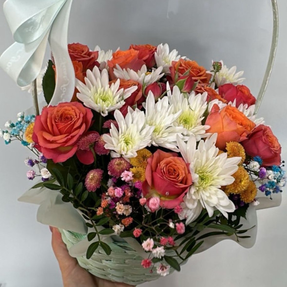 Композиция в корзине «Оранжевое настроение»  в Бахчисарае