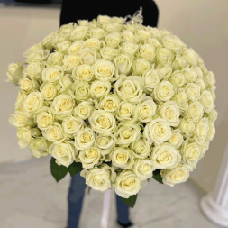 101 белая роза, лента