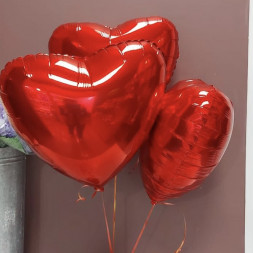 Фольгированый шар в форме сердца 1 шт.