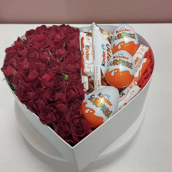 Композиция в коробке «Сладкая любовь» в Бахчисарае