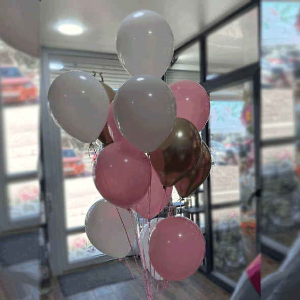 Фонтан из 15 гелиевых шариков микс в Бахчисарае